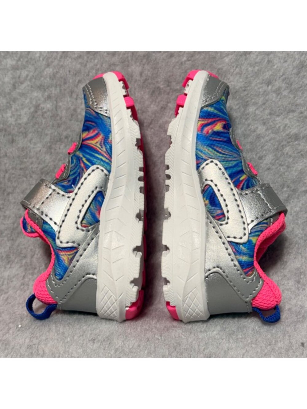 Saucony Kids Shoes Toddler Size 4M Multicolor Swirl Blue Pink Hook/Loop Closure - Picture 8 of 11